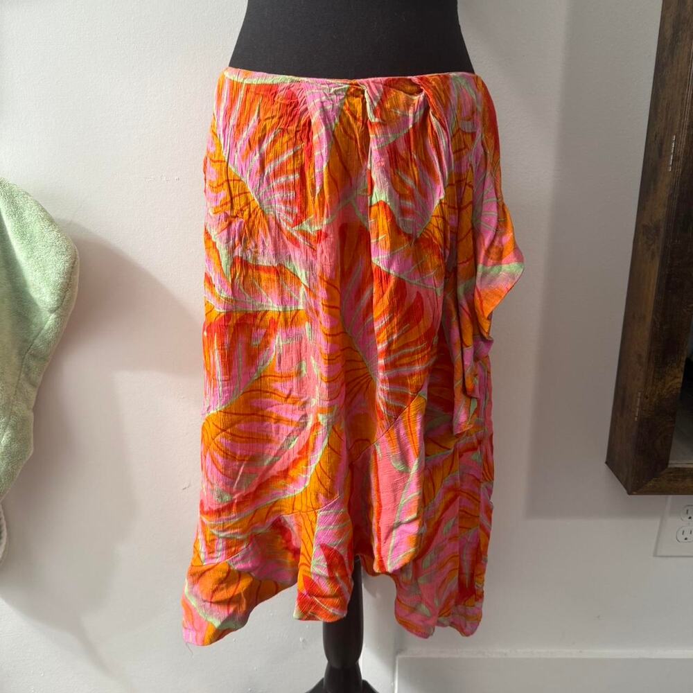 Vibrant multi coloured midi skirt